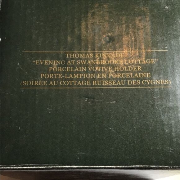 Avon Vintage Thomas Kinkade “Evening at Swanbrooke Cottage” Porcelain Votive Hol - Picture 6 of 9